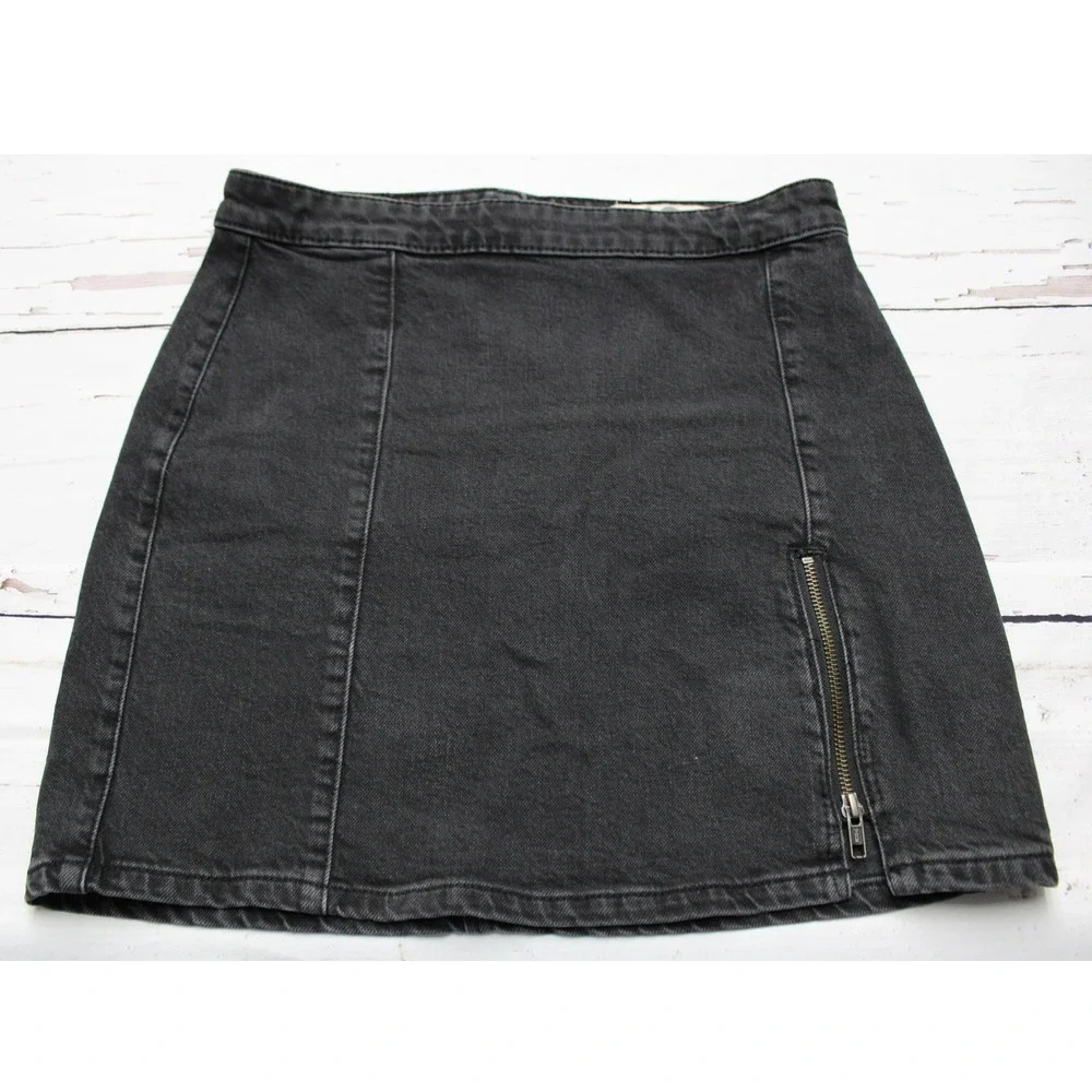 Free People Black Mini Skirt